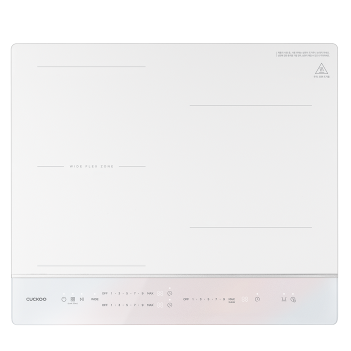 쿠쿠 빌트인 화이트 인디케이터 인덕션 레인지 오로라핑크 3구 방문설치, CIR-E348FAP, 빌트인