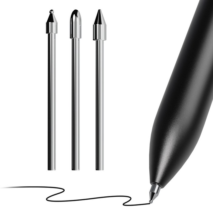 누아트 갤럭시탭 S펜 호환 교체형 메탈 볼펜 샤프 만년필형 펜촉 3p
