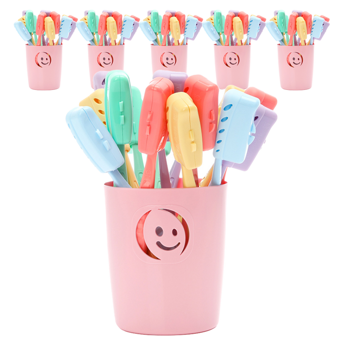왕타 베이직 칫솔 10p + 커버 10p + 걸이 5p + 바구니 랜덤 발송, 6세트