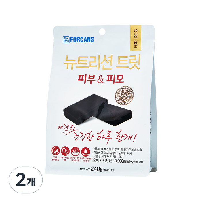 포켄스 뉴트리션 트릿 피부 & 피모 강아지 영양제