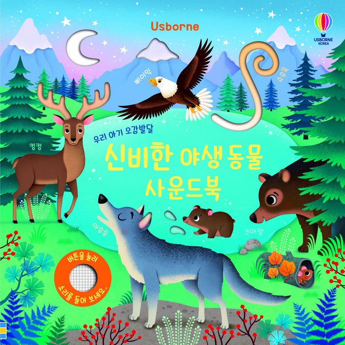 Usborne우리 아기 오감발달 신비한 야생동물 사운드북
