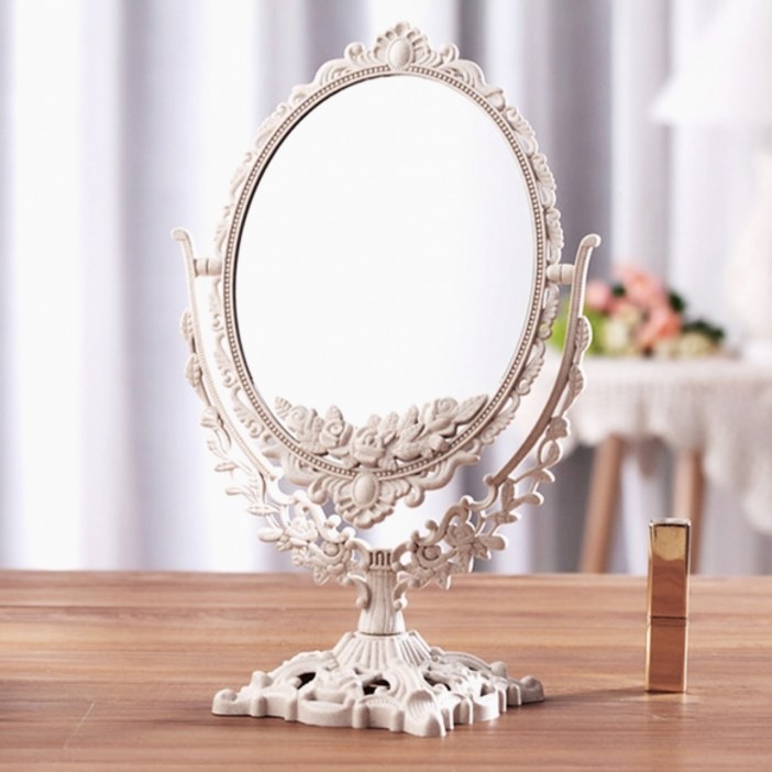 유럽풍 360도 회전 탁상거울, 단일 색상