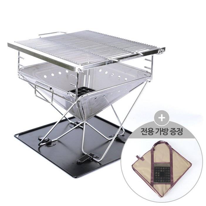 [CAMP TIME] 캠프타임 접이식 캠핑화로대 불멍화로 바베큐그릴 TR-B, 1개