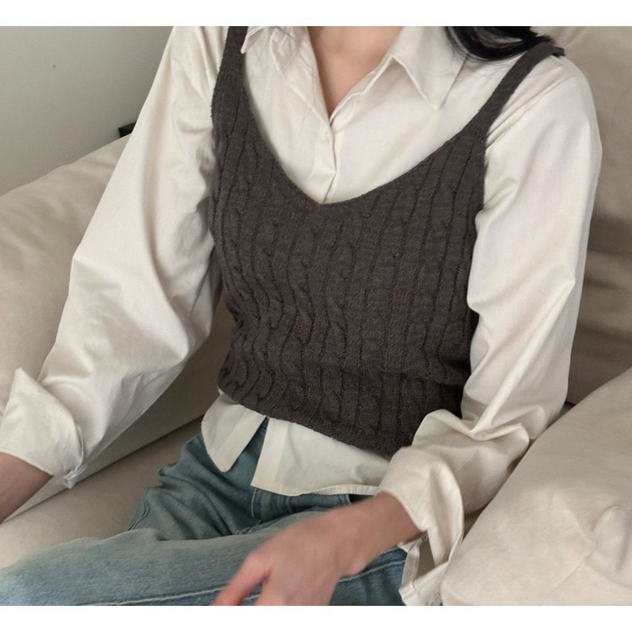 14컬러구성 봄컬러 베이직 크롭 셔츠