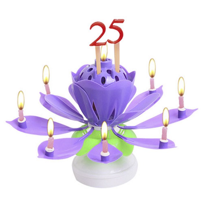 아이템하우스 생일축하 멜로디 연꽃초 + 숫자세트 2p 3개 1세트