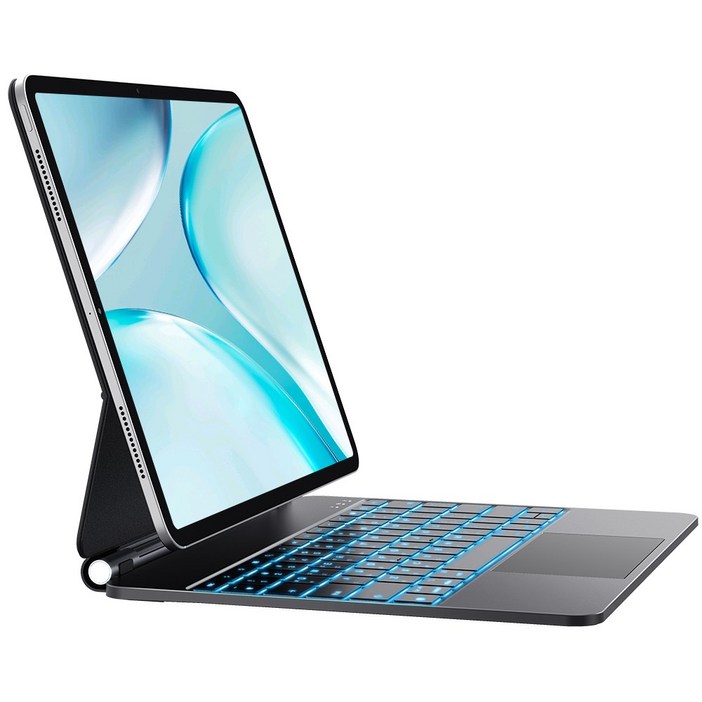 아이패드 에어7/6/5/4세대 프로 1/2/3/4/5/6세대 11/12.9/13인치 10/11세대 호환 매직 키보드 블루투스 한글각인 iPad Air/PRO 케이스나라, 검정색