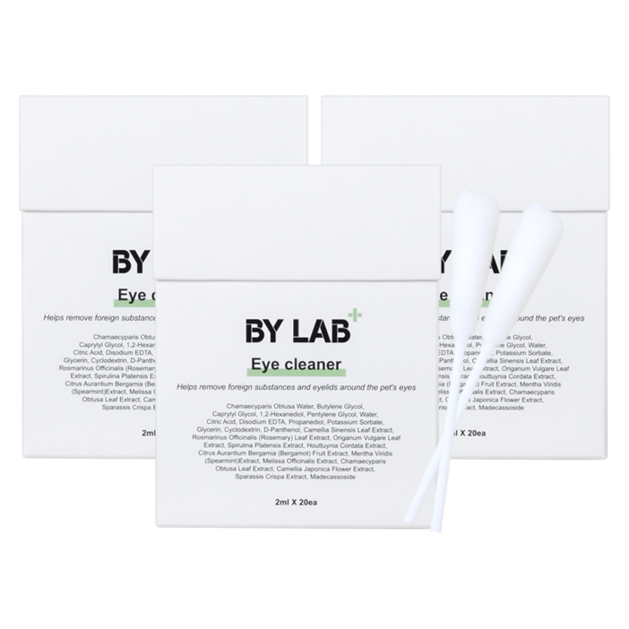 바이랩 강아지 눈물자국 눈 세정제 눈물냄새 아이클리너, 40ml, 3세트