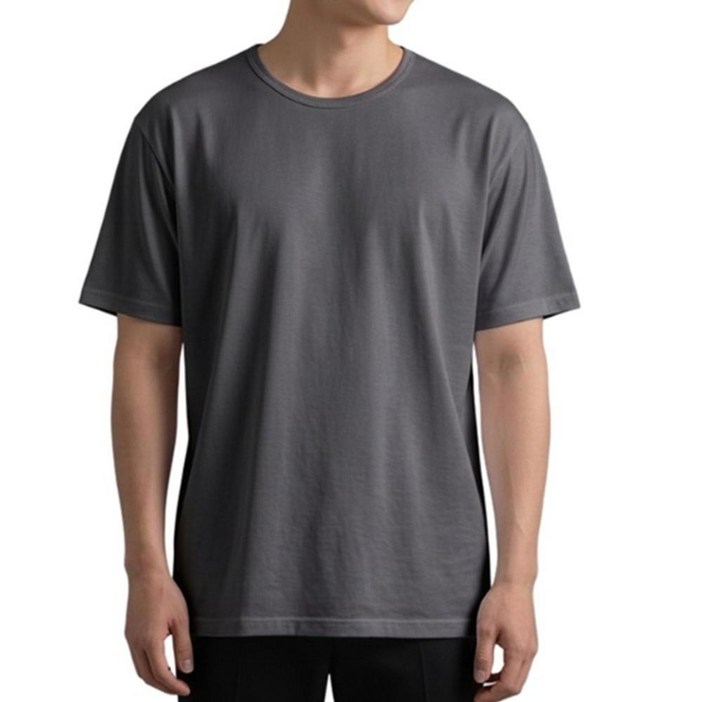 남성 모달 반팔티 쿨링 라운드넥 무지 스판 베이직 이너