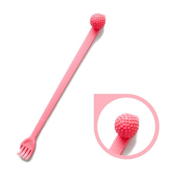 토키오 효자손 등긁개 휴대용 마사지 선물용 등글개, 1개, 핑크