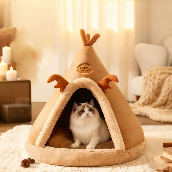 BangPang 애견 텐트하우스 고양이 숨숨집 고양이 집 조립 불필요