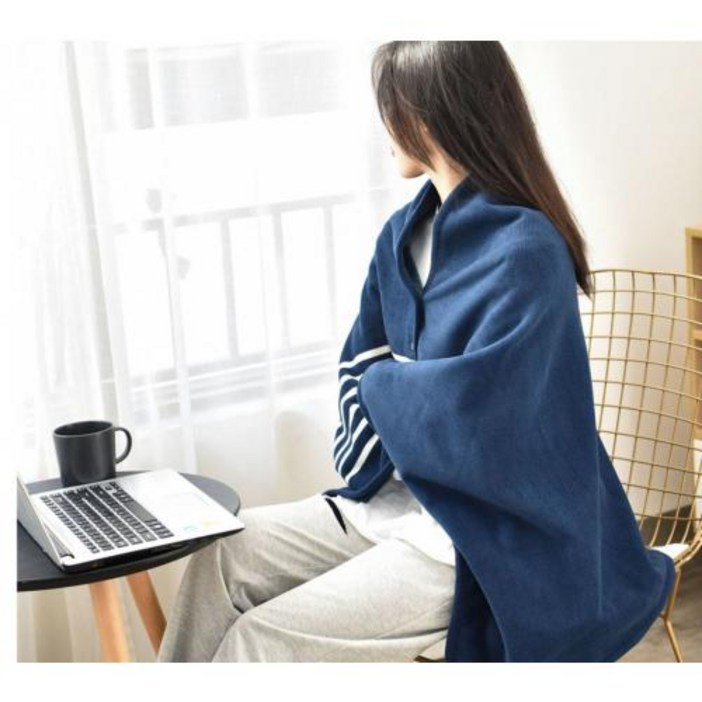 제이오드 극세사 똑딱이 담요 무릎 망또 어깨 숄