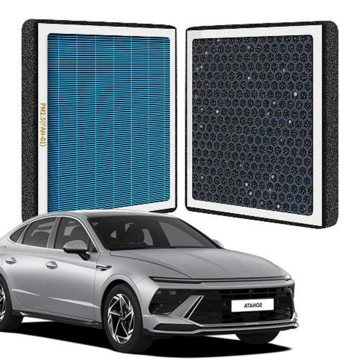 퓨어에어 쏘렌토 MQ4 전면 헤파 활성탄 듀얼 에어컨필터호환, PRE02, 1개