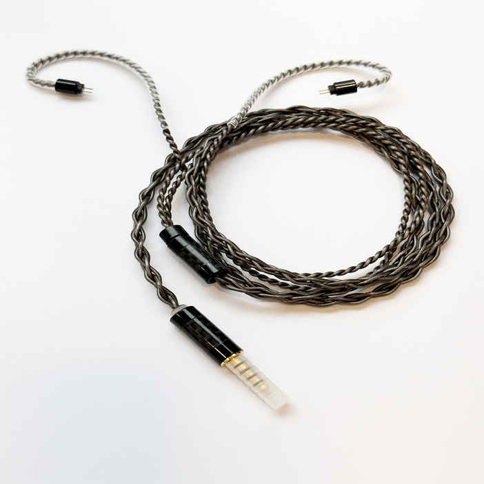 Ucotech 유코텍 블랙카본 2PIN 4.4mm 은도금4심 케이블벌크포장 Ucotech 유코텍 블랙카본 2PIN 4.4mm 은도금4심 케이블벌크포장