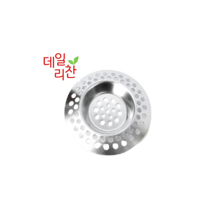 데일리찬 욕조캡 배수구덮개 하수구망 배수구 스텐레스 화장실 거름망 머리카락걸음망, 스텐씽크대배수구망(중)