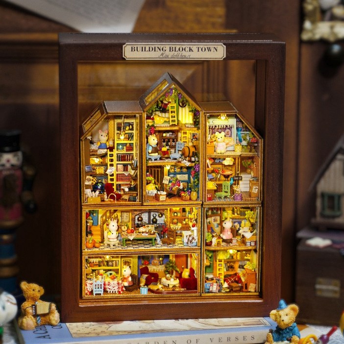 옥탑방어른이 diy 미니어처 하우스 만들기 토끼아파트6종 세트 특별판한글판