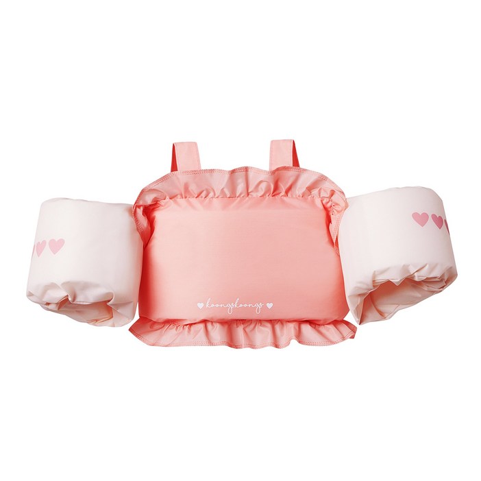 쿵스쿵스 뽀유 아기 암링자켓 퍼들자켓 유아 프릴 하트 감성 팔튜브 구명 물놀이 수영 조끼, 1개