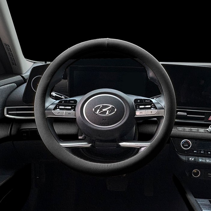 현대 포터2 가죽 핸들커버 타공 미끄럼방지 원형 커버