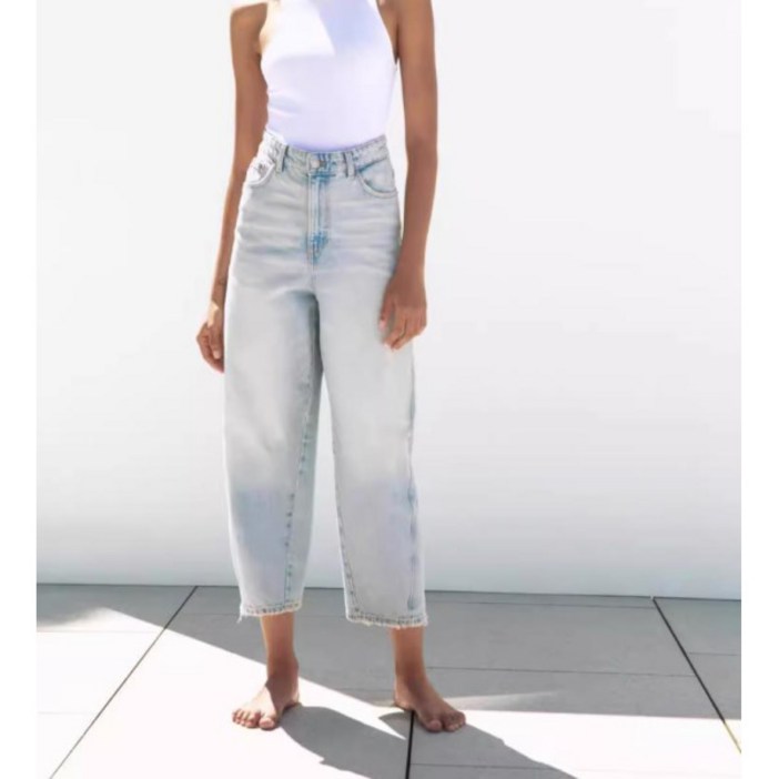 ZARA 여자 신상 데님팬츠 캐주얼 청바지 17Y0817