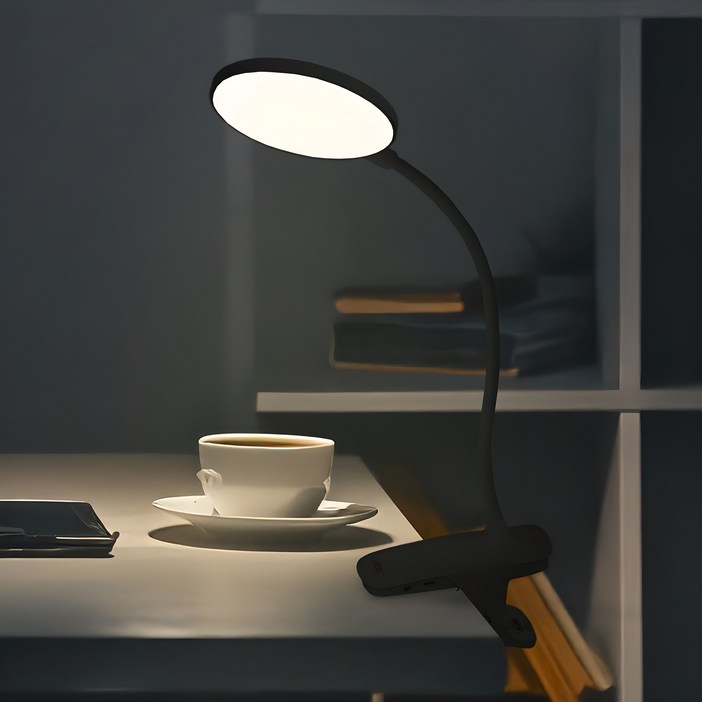 레토 클립형 무선 LED 스탠드 LLSC10, 블랙