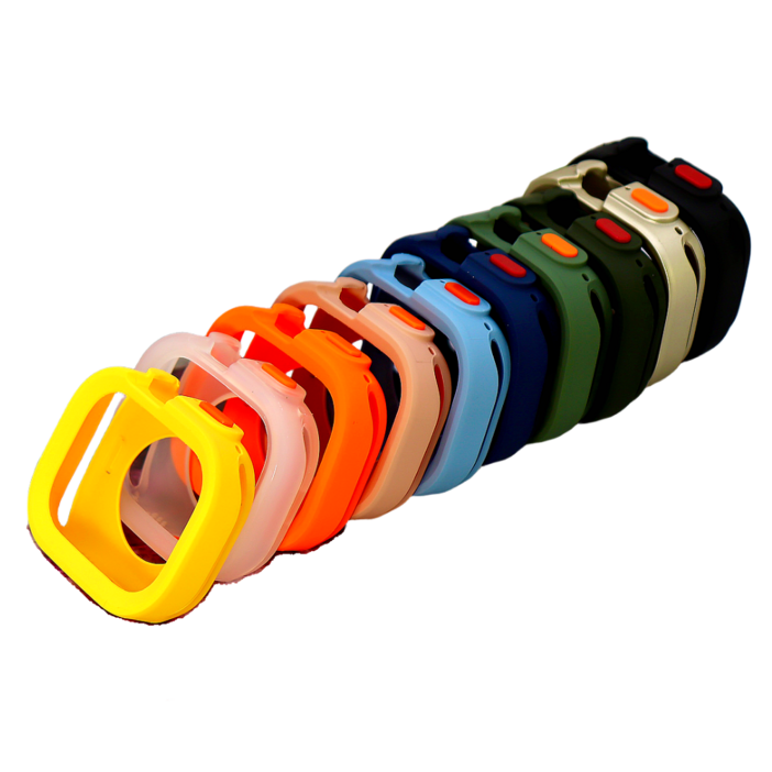 리브이즈 애플워치 호환 실리콘 범퍼 케이스 풀커버 전시리즈 울트라