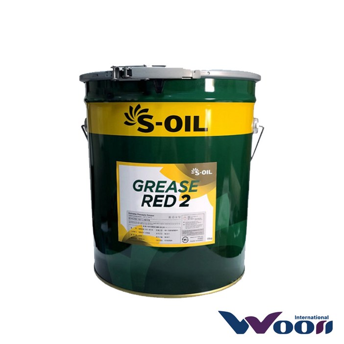 에스오일 SOIL 고열 그리스 레드2 15KG 2호 리튬복합 고성능 빨간 구리스 말통 고온, 1개, 에스오일