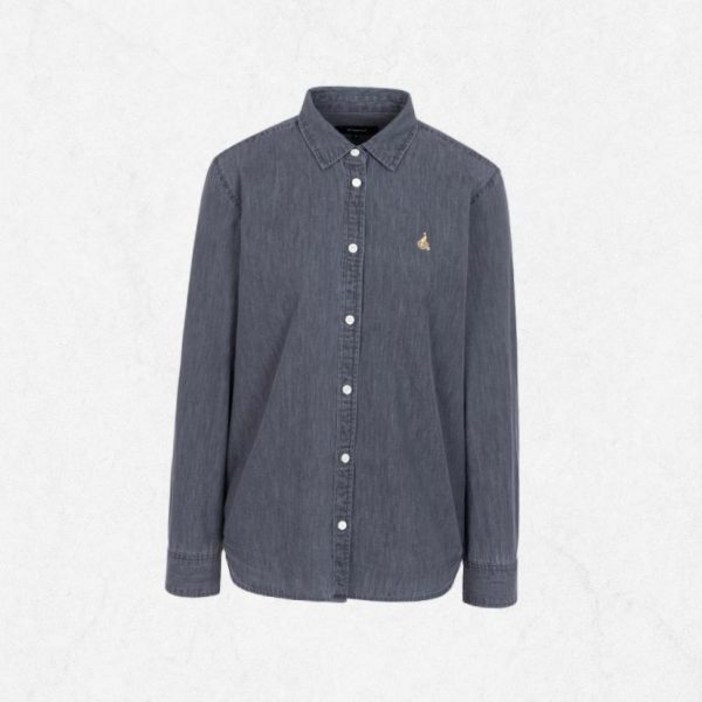 국내정품 빈폴 BEANPOLE LADIES 서머 애쉬 데님 셔츠  그레이 2413542