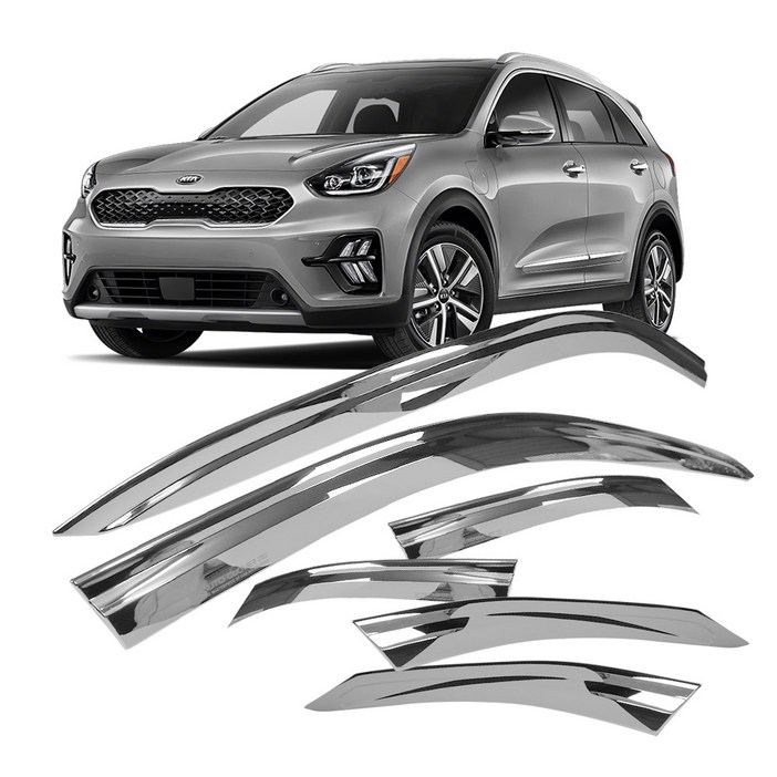 엑스핏 차종별 맞춤 크롬 썬바이저, 기아 니로, 크롬