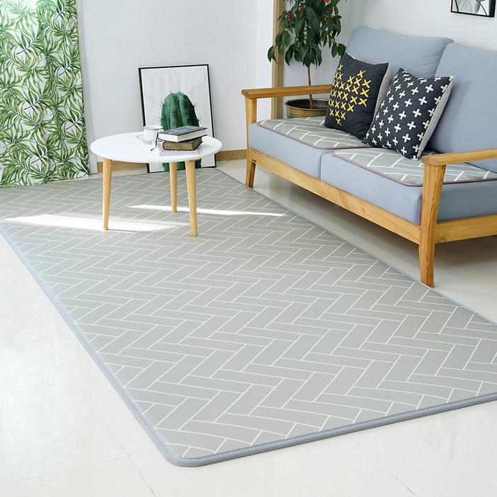 스칸디 PVC 15T 2개묶음 퓨어 놀이방매트 층간소음매트 어린이안전매트, 헤링본그레이