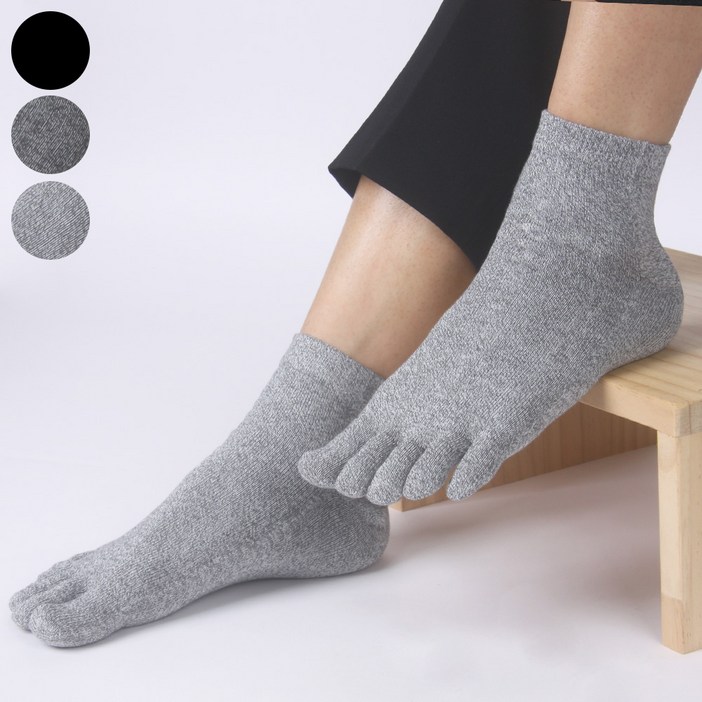 국내생산 남성용 순면쾌속 쿨원사 발가락양말5켤레땀흡수 속건 흡습 기능성발가락