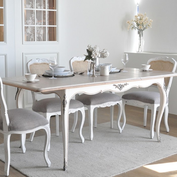 꼬떼따블 본사 프로방스 식탁145  확장형 3color