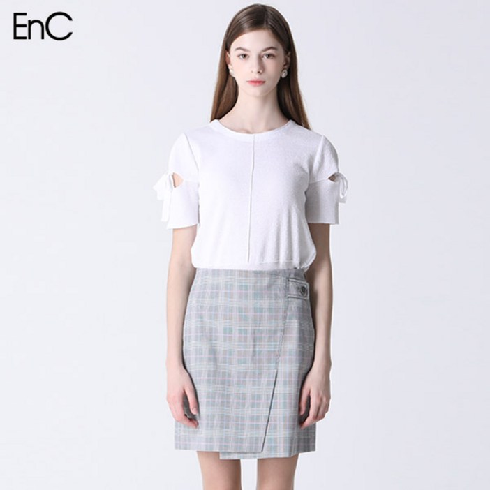 EnC 클래식 체크 미니 스커트 택가격 179000원