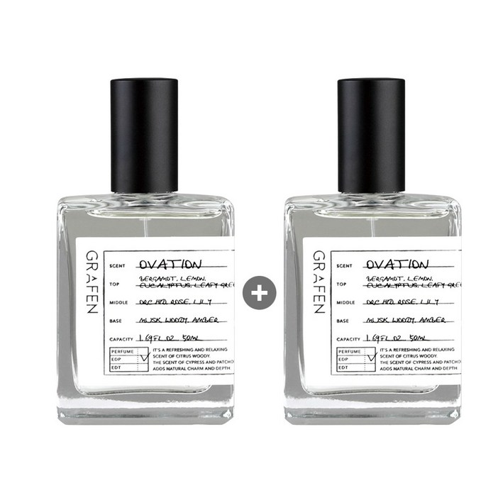 1+1 그라펜 오 드 퍼퓸 50ml 오베이션 / 시트러시 우디 향, 2개, 50ml