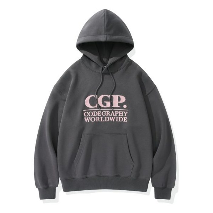 코드그라피 CGP 스퀘어 로고 후드티차콜 177349