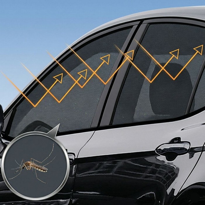 집공감 창문 모기장 앞2p뒤2p 풀세트 차박 모기장