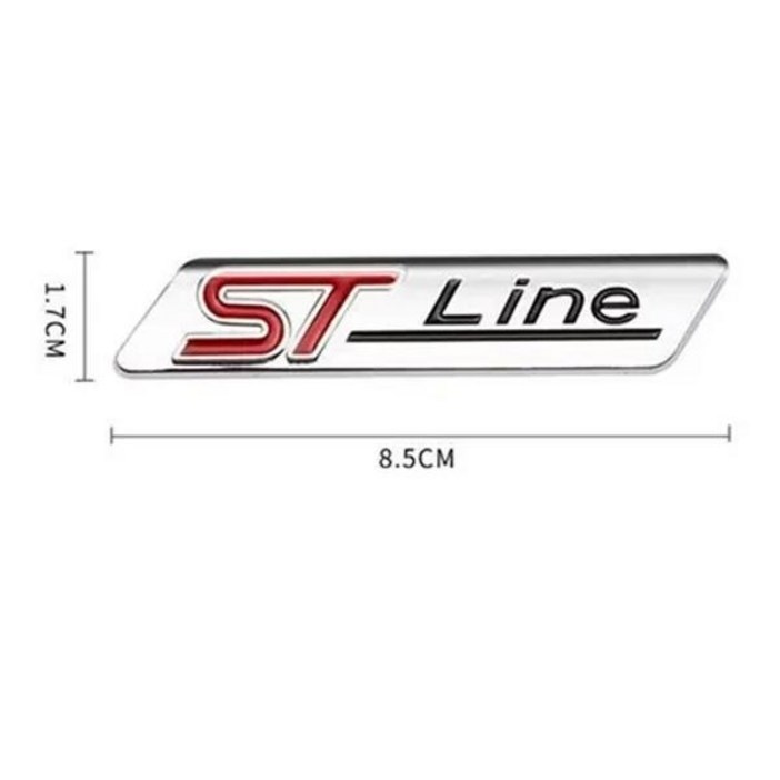 3D 금속 ST 라인 뒷 트렁크 배지 엠블럼 포드 Stline Focus Fiesta Mondeo Ecosport Kuga ESCAPE 용 사이더 펜더 스티커