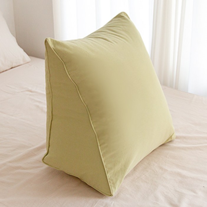 쿠션이야기 오래가는 삼각 등쿠션, 연그린