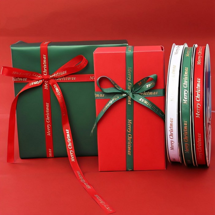 46 크리스마스 리본끈 레터링 고급 대용량 72M