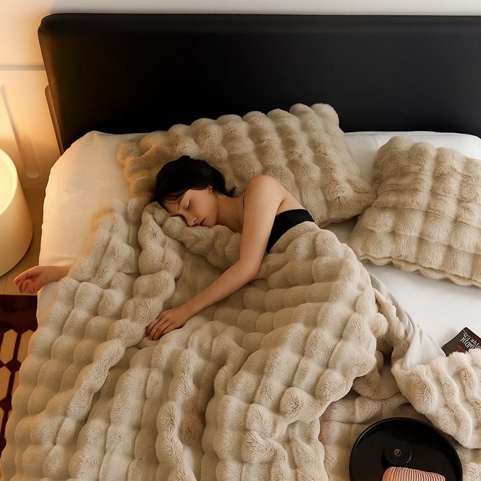 Mayho 양면 극세사담요 포근한 밍크담요 대형 블랭킷 겨울용