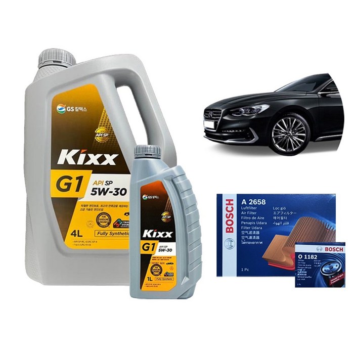 [킥스 G1 5W30] 그랜저IG 엔진오일+에어크리너+오일필터 세트