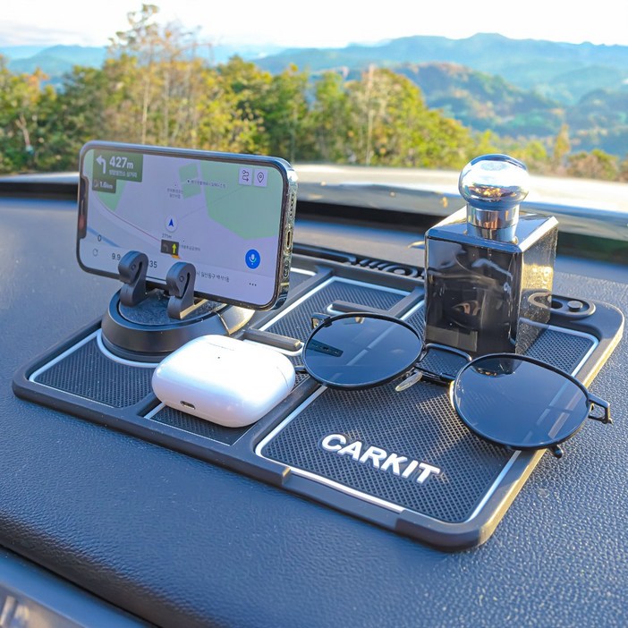 카키트 차량용 휴대폰 대쉬보드거치대 논슬립패드, 혼합색상, 1개