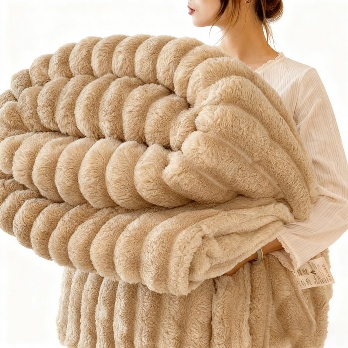 YONO 보들보들 프리미엄 극세사 담요 겨울 양털 양면 이불 담요 침대 소파 캠핑용