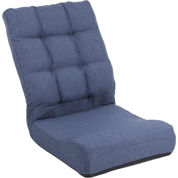 FLOGUOR 컴팩트 메쉬 좌식의자 접이식 리클라이너 6단 각도조절 하이백 쿠션감좋은 원룸 체어