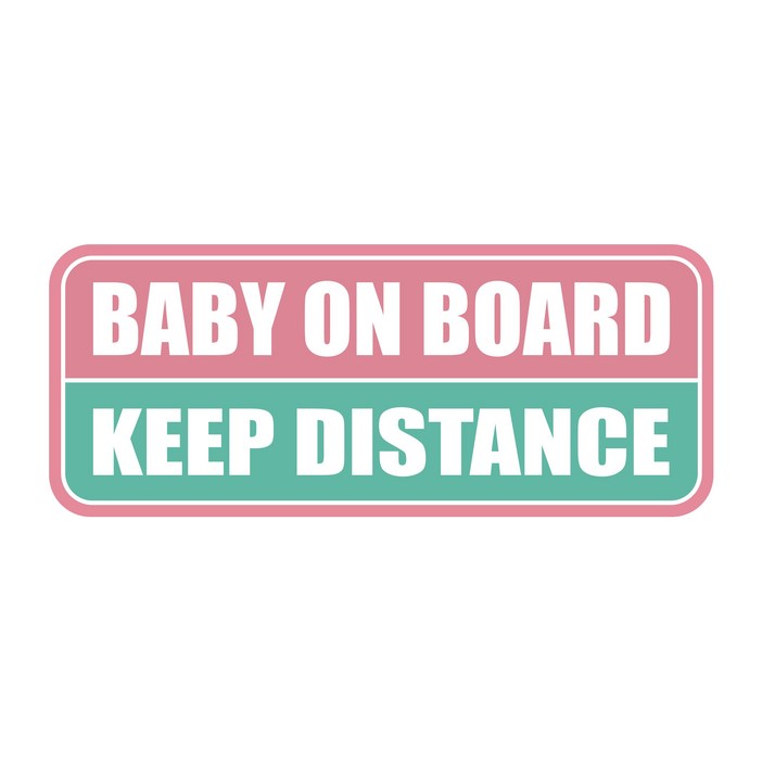 긱베어 베이비온보드 자석 아기가타고있어요 baby in car 베이비인카 반사 탈부착 마그넷 baby on board, 2. 라이트 핑크, 1개