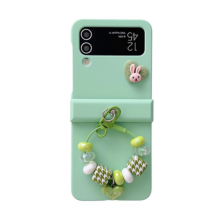 얌코 핸드폰 케이스 갤럭시 z플립4 z플립3 z플립5 z플립6 z플립7 힌지보호 휴대폰 케이스 사랑의 토끼