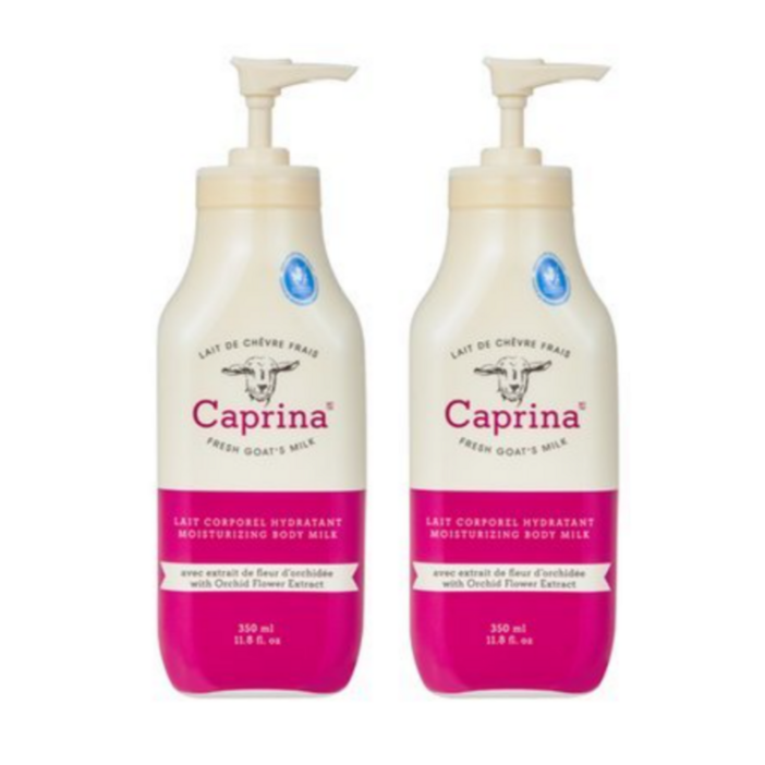 카프리나 산양밀크 모이스춰라이징 바디로션 더블세트 오키드플라워 (700ml)