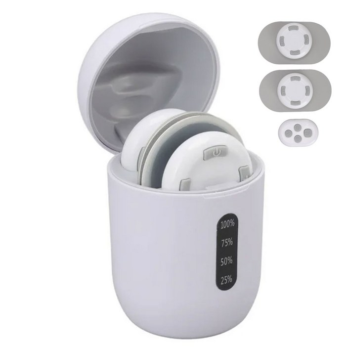 [당일발송]캡슐 저주파 마사지기 목/어깨/허리/팔/다리 마사지 근육 풀어줌 통증 관리 휴대용 전신 마사지기, 흰색