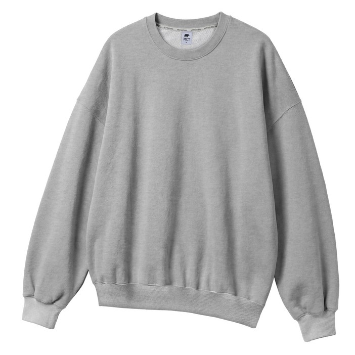 프리미엄 쭈리면 남녀공용 테리 오버핏 무지 맨투맨 남성 여성 빅사이즈 스웨트 티셔츠 단체티 커플티