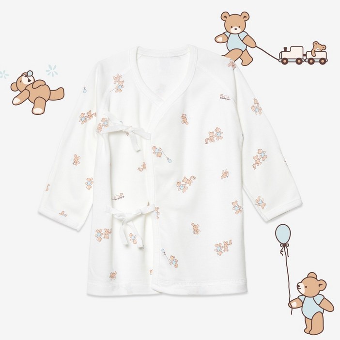 [5+1] 베이비붐 신생아 항균 양면 밤부 모달 배냇저고리 아기 봄 가을 겨울 배냇슈트 배냇가운 출산준비물