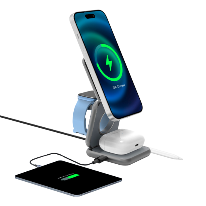 폴리폴 Qi2 5in1 아이폰 무선충전기 맥세이프 애플워치 펜슬 3in1 접이식 아이폰17