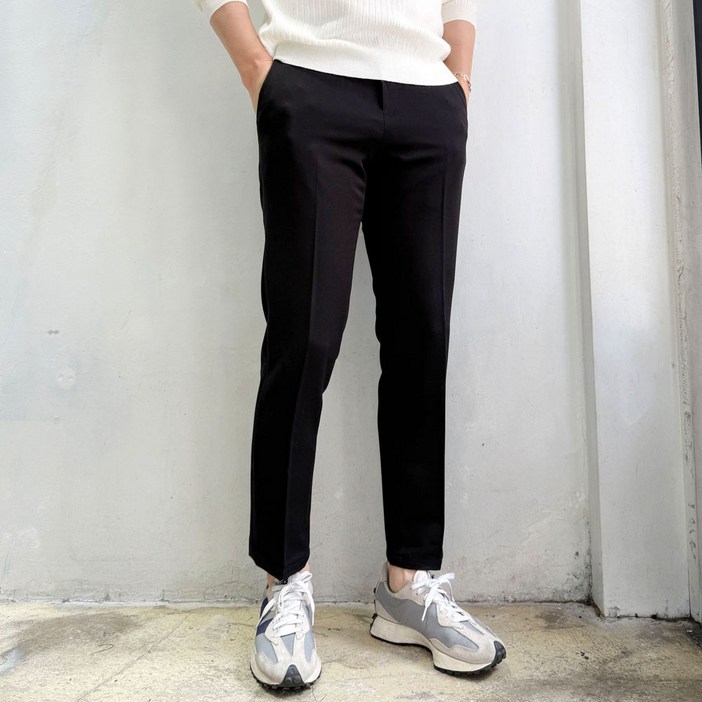 라운지21 남자 배이직 사계절 9부 스판 슬림핏 슬랙스